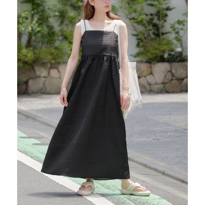 【現貨】孤品 日系選品💕kas日單 百搭經典緹花吊帶裙 連衣裙 洋裝-細節圖4