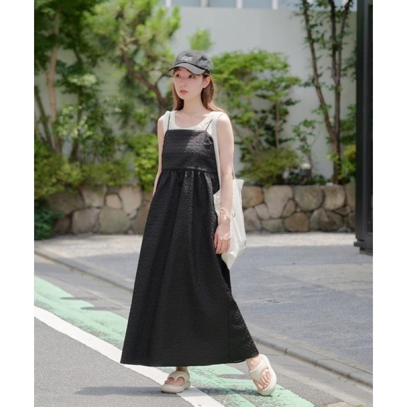 【現貨】孤品 日系選品💕kas日單 百搭經典緹花吊帶裙 連衣裙 洋裝-細節圖5