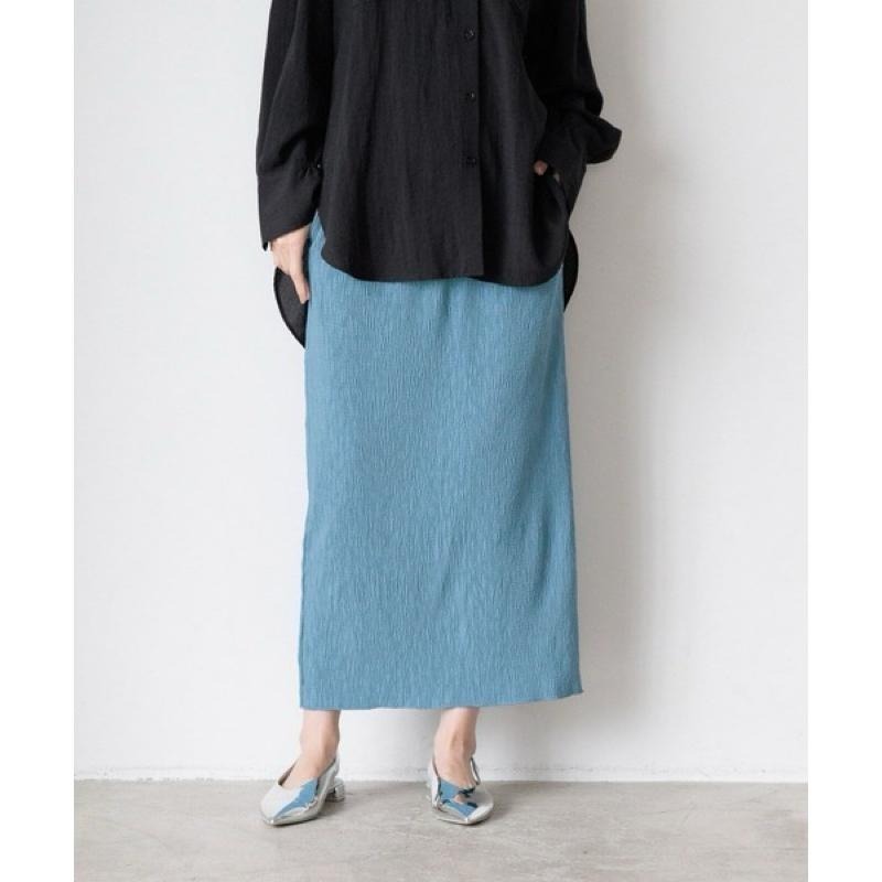 【現貨】 孤品 日系選品💕LF日單 微光澤感細褶百搭舒適長裙 半身群-細節圖7