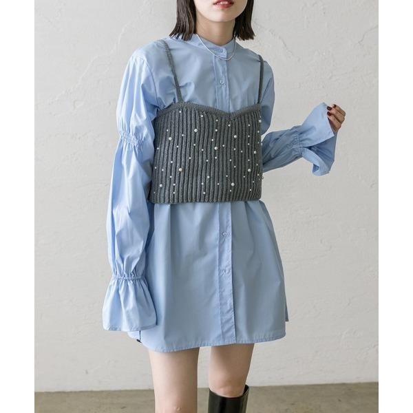 【現貨】孤品 日系選品💕mys 日系疊穿柔軟珍珠豎條吊帶外搭背心 _日單-細節圖2