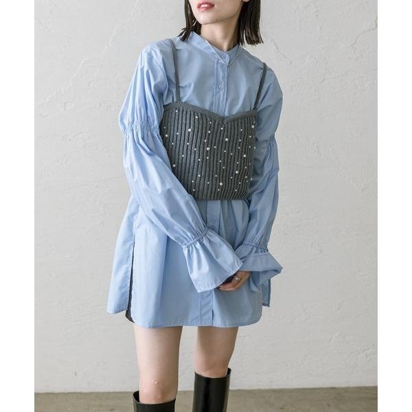 【現貨】孤品 日系選品💕mys 日系疊穿柔軟珍珠豎條吊帶外搭背心 _日單-細節圖3