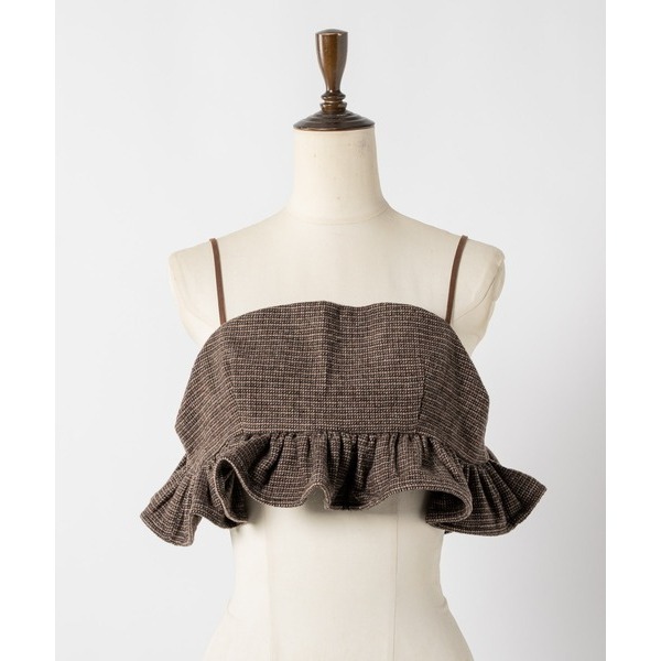 【現貨】日系選品💕moi日單 秋冬新款羊毛混紡粗毛呢疊穿短吊帶背心-規格圖8