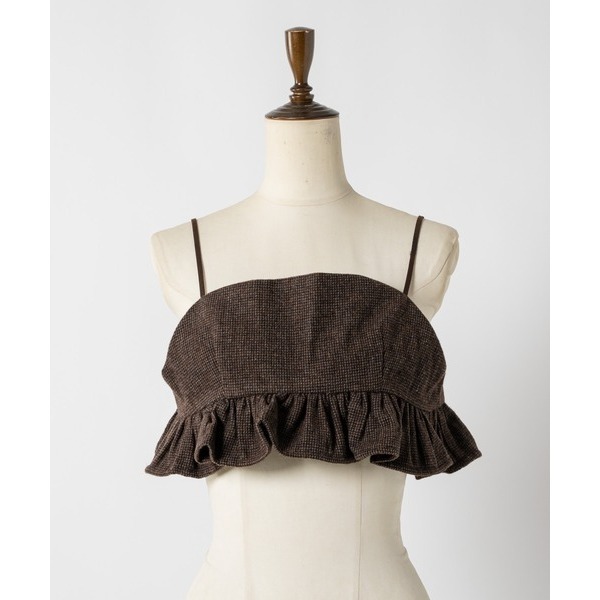 【現貨】日系選品💕moi日單 秋冬新款羊毛混紡粗毛呢疊穿短吊帶背心-規格圖8