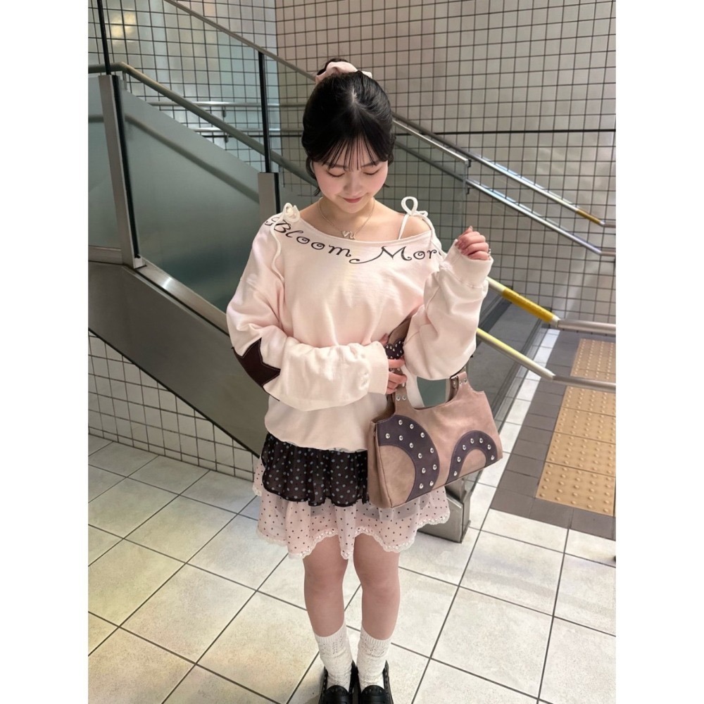 【波點、格紋現貨+預購】日系選品💕Tina日單 春新品 芭蕾舞風 波點格紋蛋糕裙+短褲 / 碎花蛋糕裙+短褲套裝-細節圖3