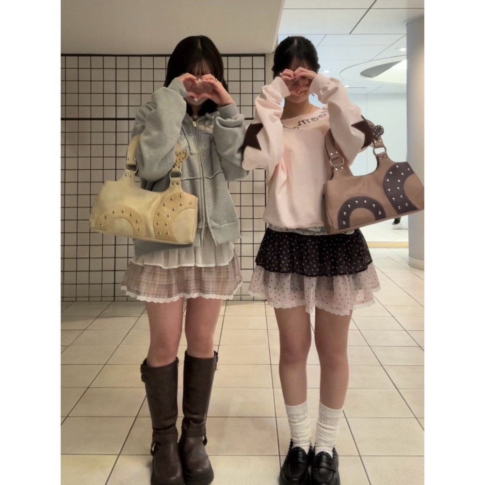【波點、格紋現貨+預購】日系選品💕Tina日單 春新品 芭蕾舞風 波點格紋蛋糕裙+短褲 / 碎花蛋糕裙+短褲套裝-細節圖7