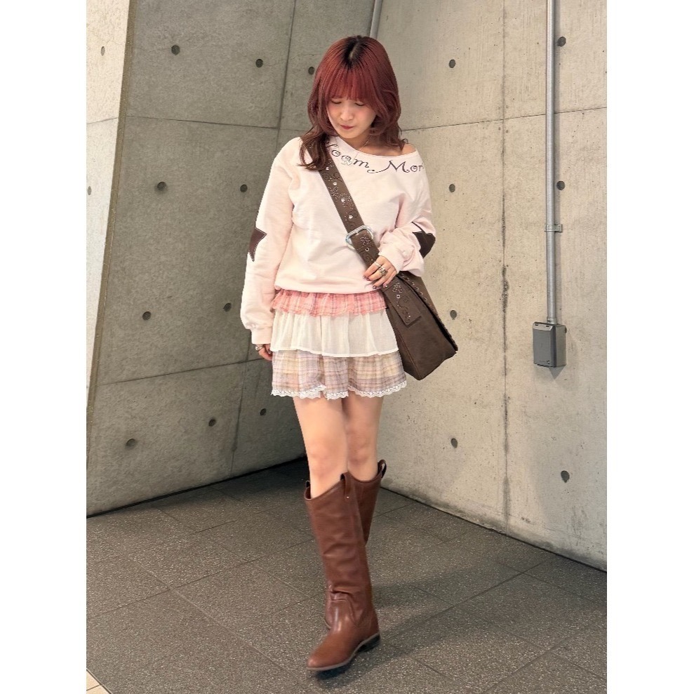 【波點、格紋現貨+預購】日系選品💕Tina日單 春新品 芭蕾舞風 波點格紋蛋糕裙+短褲 / 碎花蛋糕裙+短褲套裝-細節圖10