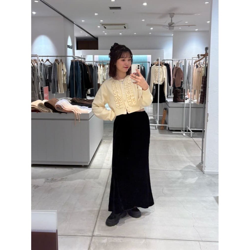 【灰現貨+預購】日系選品💕kas日單 春季 日系可愛荷葉邊造型針織上衣外套 開衫-細節圖5