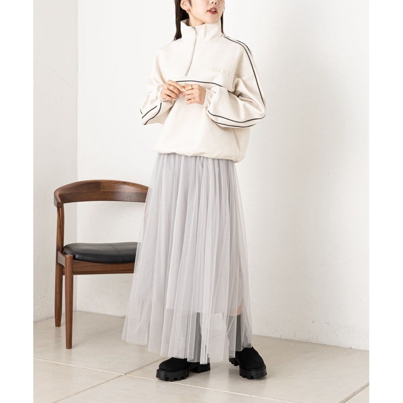 【現貨】孤品 實拍 日系選品💕 Chic* 氛圍感仙美兩穿紗裙 半身裙 兩件套 2way_日單-細節圖2