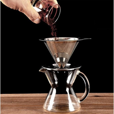 免濾紙2-4人份不鏽鋼咖啡濾網 手沖咖啡濾網 咖啡器具