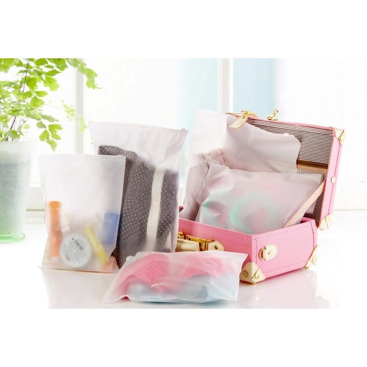 旅行必備 PVC半透明夾鏈袋/拉鏈袋 多功能旅行收納袋/防水萬用包/衣物收納袋/行李衣服袋-細節圖3