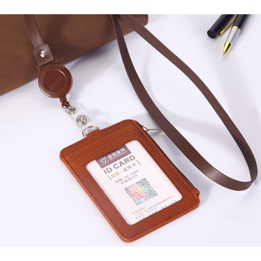 工作證件套  伸縮繩證件套 車票卡套 悠遊卡套 門禁卡套 票卡夾 有拉鍊可放零錢-細節圖6