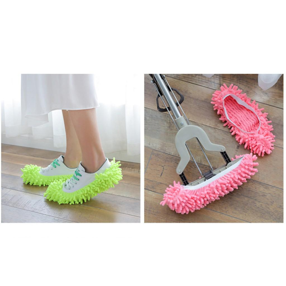 雪尼爾拖地鞋套/懶人鞋拖把/拖地拖鞋/擦地襪/懶人擦地鞋套/清潔鞋套-細節圖4