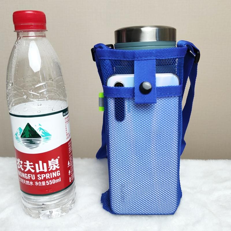 網格水壺背袋 保溫瓶背袋 水壺網袋 可放手機 手搖飲杯袋 環保杯袋-細節圖8