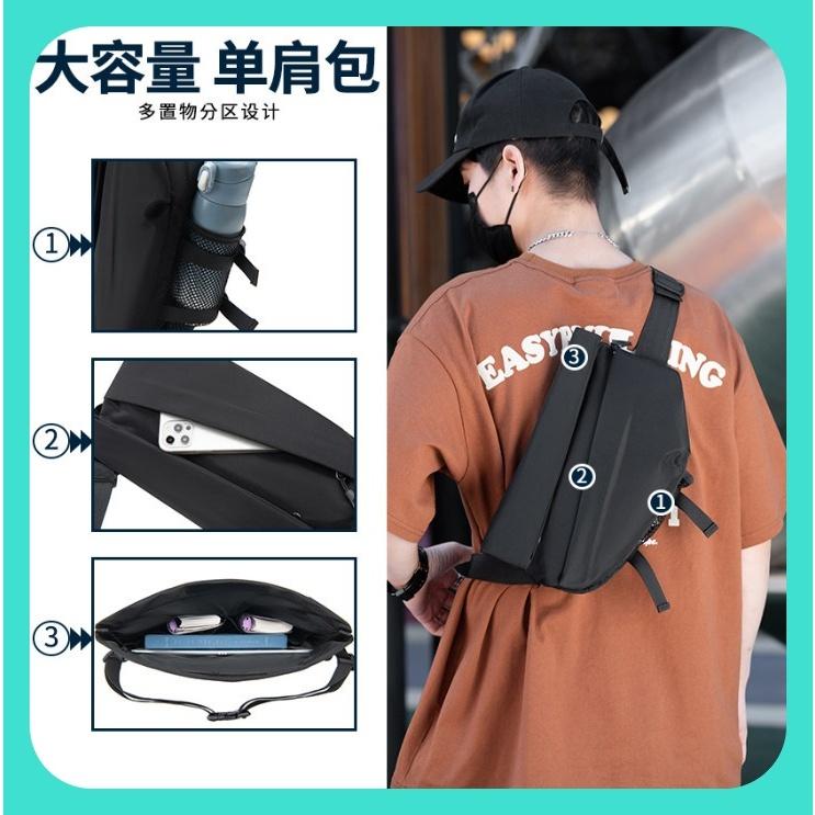 旅行防盜胸包 休閒包 胸包 單肩包 磁扣快拆側背包 多分層胸包  防盜包   胸前包 輕便大容量多功能包-細節圖3