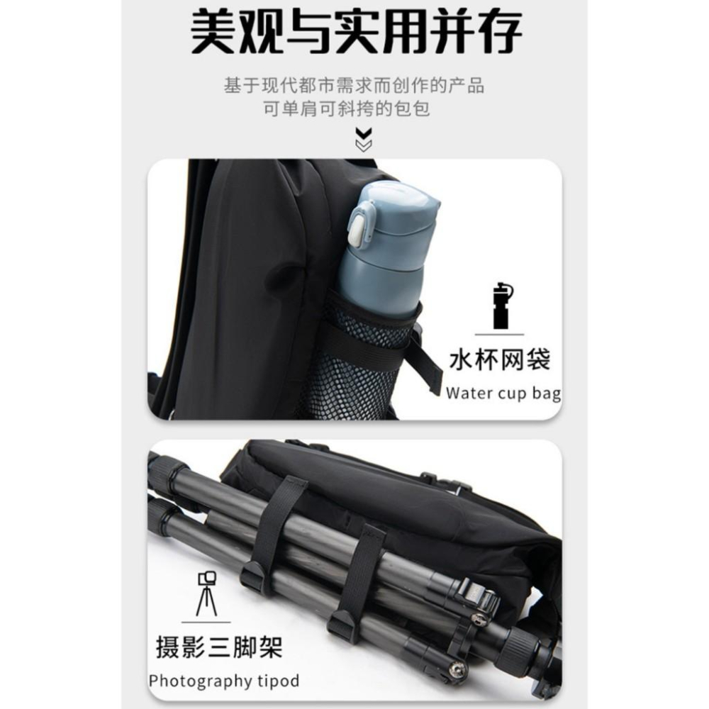 旅行防盜胸包 休閒包 胸包 單肩包 磁扣快拆側背包 多分層胸包  防盜包   胸前包 輕便大容量多功能包-細節圖5