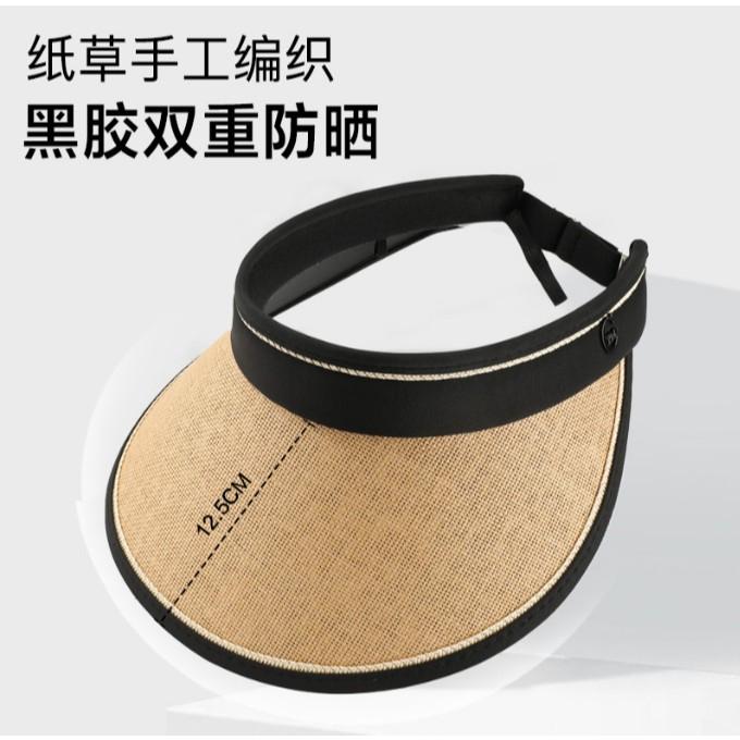 草編空頂帽 沙灘帽 防紫外線 大帽沿遮陽帽 防曬帽 海灘帽 空頂草帽-細節圖4