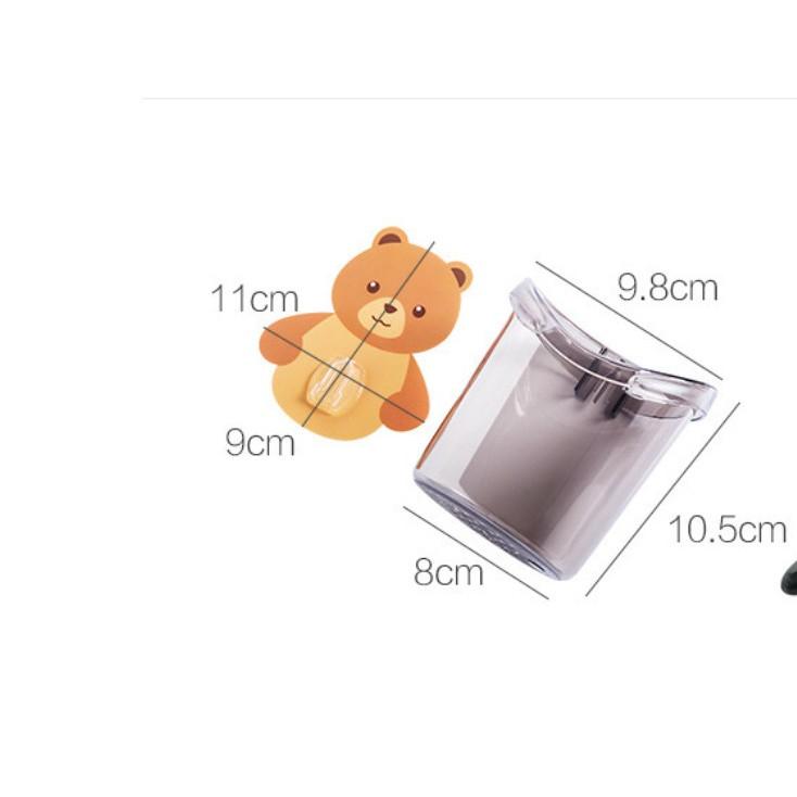 小熊無痕收納架牙刷牙膏架 無痕收納架  牙刷架 浴室收納架 隨機顏色-細節圖5