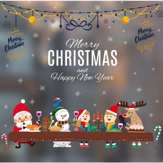 聖誕節靜電貼 聖誕老人玻璃櫥窗貼 聖誕佈置  窗戶玻璃貼 聖誕窗貼 聖誕禮物 交換禮物-細節圖2