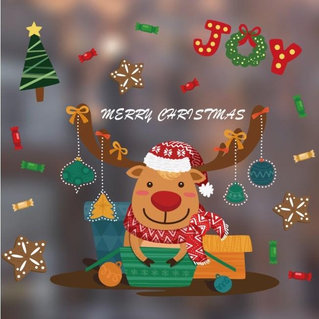 聖誕節靜電貼 聖誕老人玻璃櫥窗貼 聖誕佈置  窗戶玻璃貼 聖誕窗貼 聖誕禮物 交換禮物-細節圖3