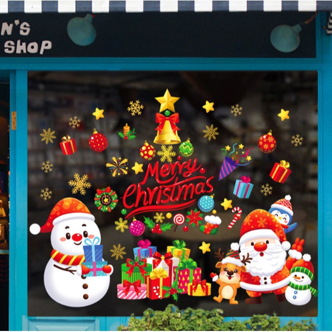 聖誕節靜電貼 聖誕老人玻璃櫥窗貼 聖誕佈置  窗戶玻璃貼 聖誕窗貼 聖誕禮物 交換禮物-規格圖9