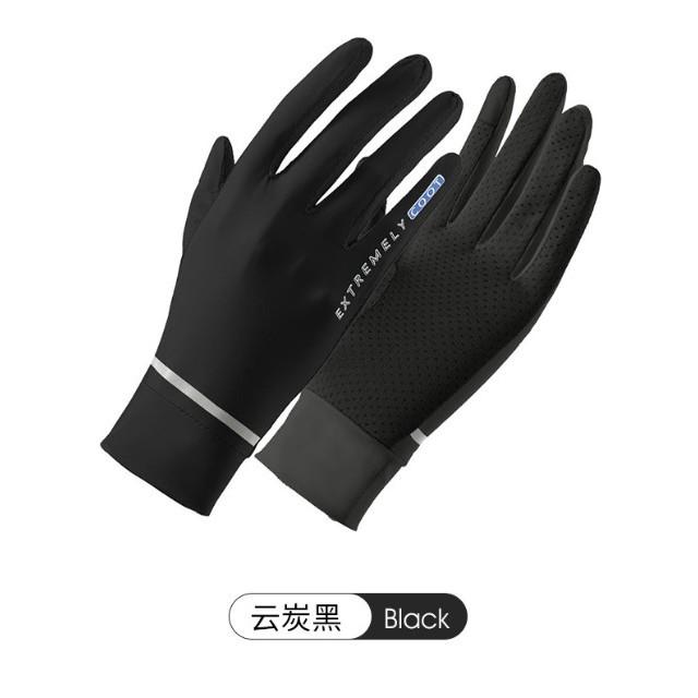 冰絲防曬手套 機車防曬手套 冰絲觸控手套 自行車手套-細節圖2