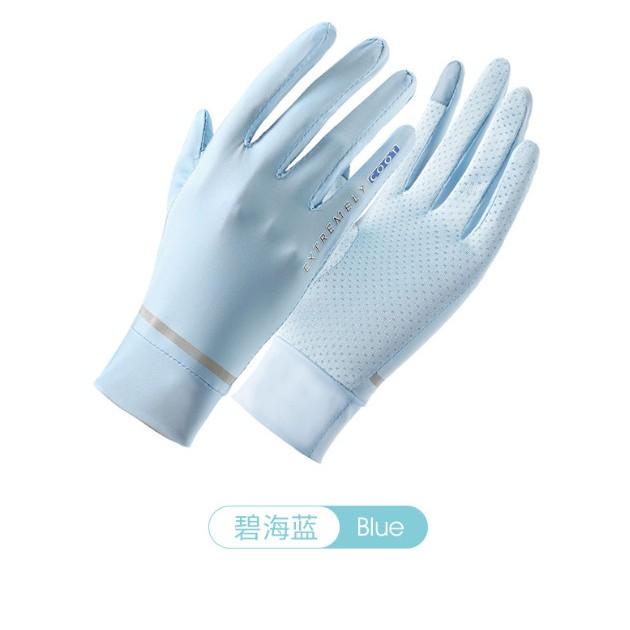 冰絲防曬手套 機車防曬手套 冰絲觸控手套 自行車手套-細節圖4