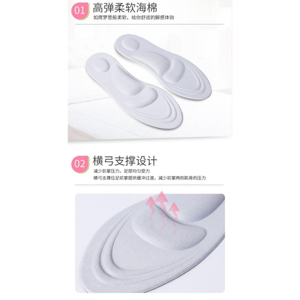 4D泡綿運動鞋墊/足弓記憶鞋墊/透氣吸汗 減壓足弓 久站-細節圖2