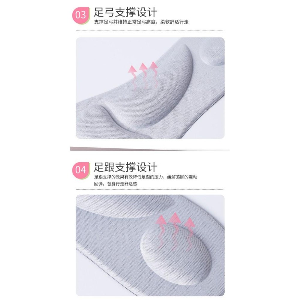 4D泡綿運動鞋墊/足弓記憶鞋墊/透氣吸汗 減壓足弓 久站-細節圖3