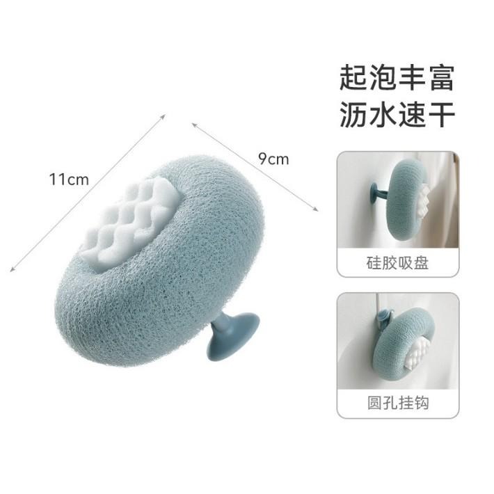 吸盤沐浴球 洗澡球 SPA沐浴球 搓澡球  起泡球-隨機顏色 海蒂小舖-細節圖2