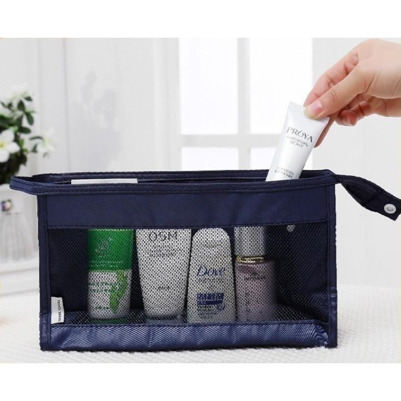 透氣網格盥洗包 網格化妝包 洗漱包 刷具收納包 過夜包  網格收納袋 網眼收納包 旅行收納袋-細節圖2