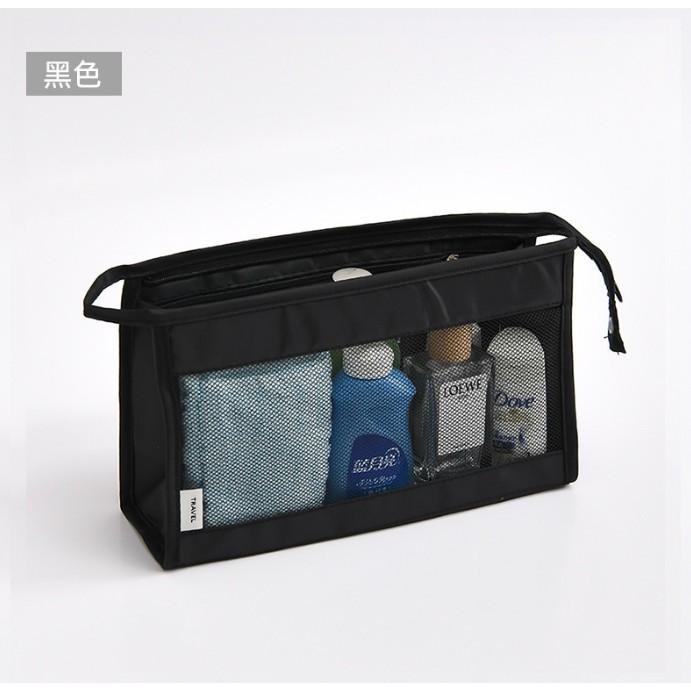透氣網格盥洗包 網格化妝包 洗漱包 刷具收納包 過夜包  網格收納袋 網眼收納包 旅行收納袋-細節圖5