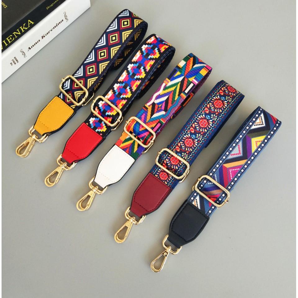 背帶 可調節包包背帶 替換肩帶 百搭包包背带 寬背帶 側背帶 民族風斜背带 可調長短肩背帶-細節圖5