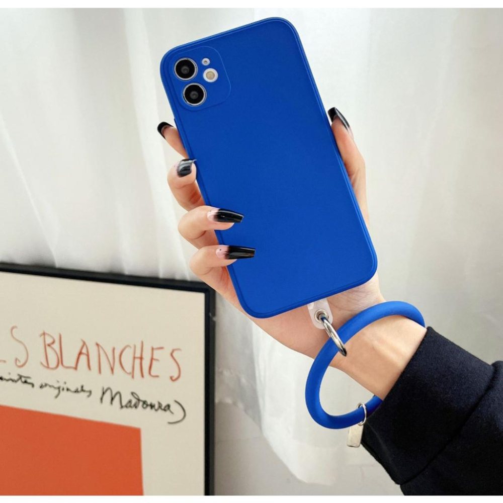 手機防丟掛環 矽膠手環掛圈+透明掛片 莫蘭迪色系手機腕環  馬卡龍色 手機手環-細節圖2