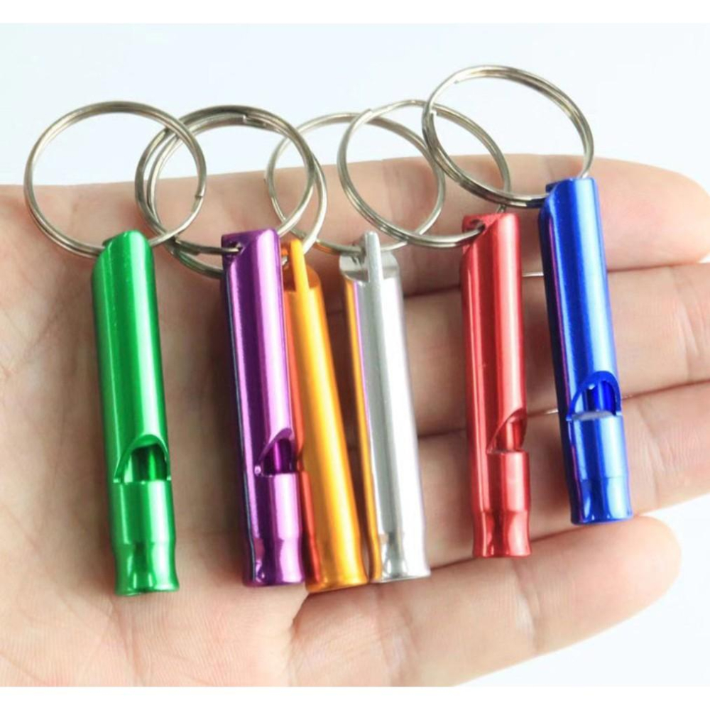 鋁合金口哨 登山露營 防狼必備 野外求生口哨 訓練哨附鑰匙圈-細節圖2