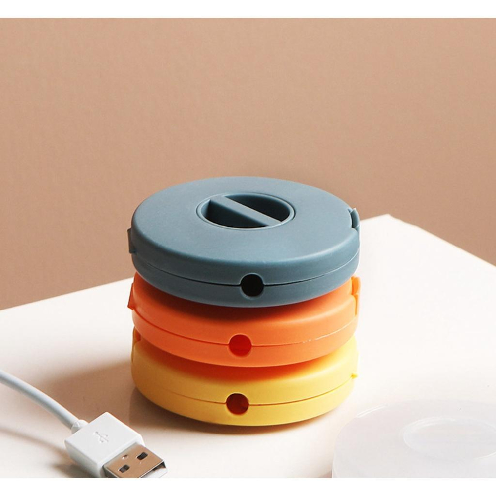 充電線收納盒 繞線器 數據線收納盒 理線收線器 捲線盒 可旋轉-細節圖2