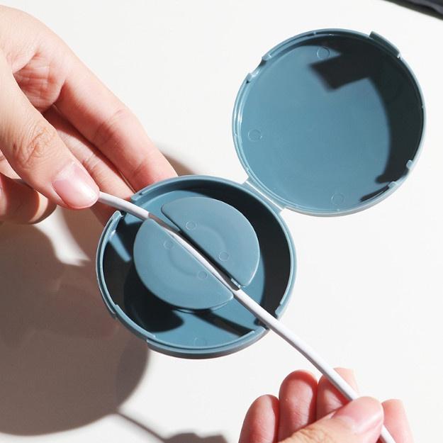 充電線收納盒 繞線器 數據線收納盒 理線收線器 捲線盒 可旋轉-細節圖3