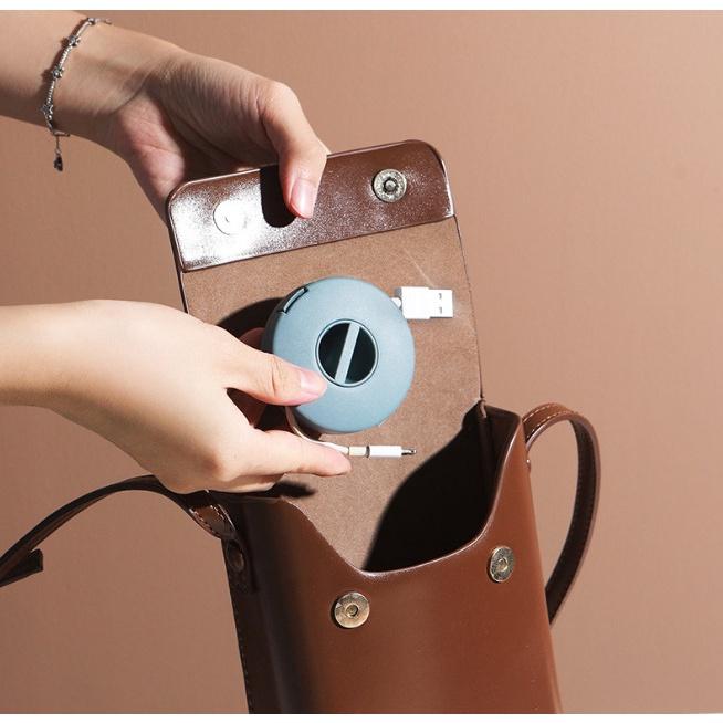 充電線收納盒 繞線器 數據線收納盒 理線收線器 捲線盒 可旋轉-細節圖4