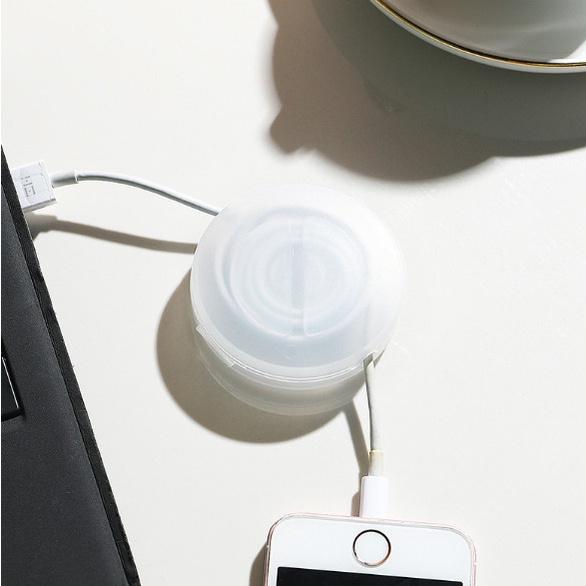 充電線收納盒 繞線器 數據線收納盒 理線收線器 捲線盒 可旋轉-細節圖5