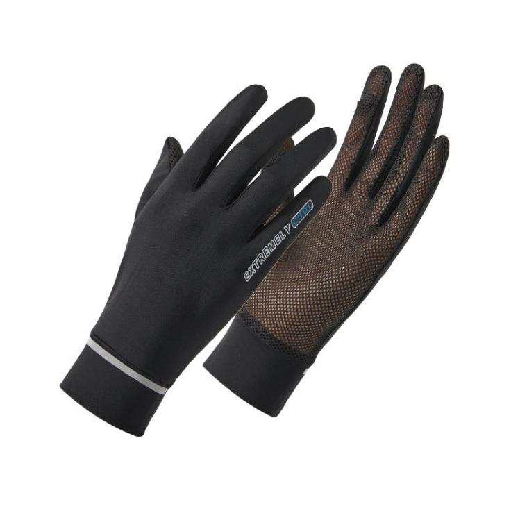 冰絲防曬手套  涼感手套 騎車手套 自行車手套 觸控手套  透氣手套-細節圖2