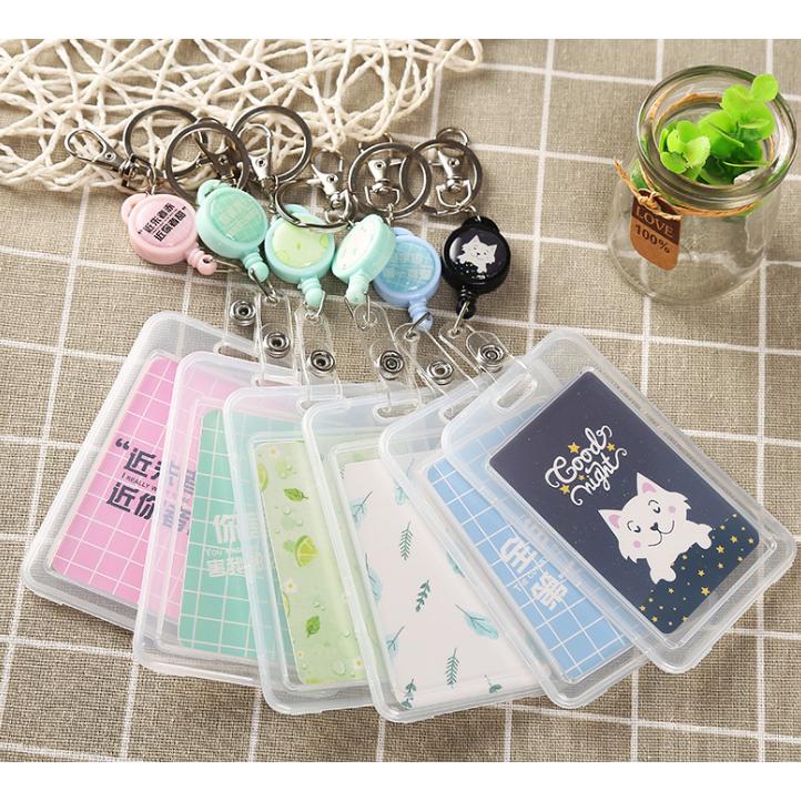 透明卡伸縮扣  悠遊卡票卡伸縮扣 鑰匙扣 門禁卡伸縮扣 證件伸縮扣 證件套 透明卡套-細節圖2