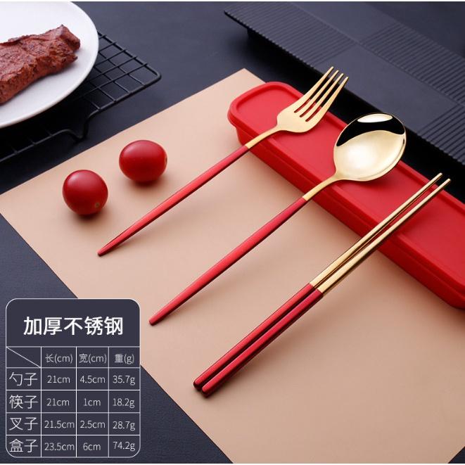 葡萄牙便攜餐具組 不銹鋼餐具組 三件套 環保餐具組 攜帶式餐具 露營餐具-細節圖4