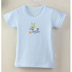 竹節棉短袖上衣 兒童印花短袖 內衣 短袖睡衣-細節圖2