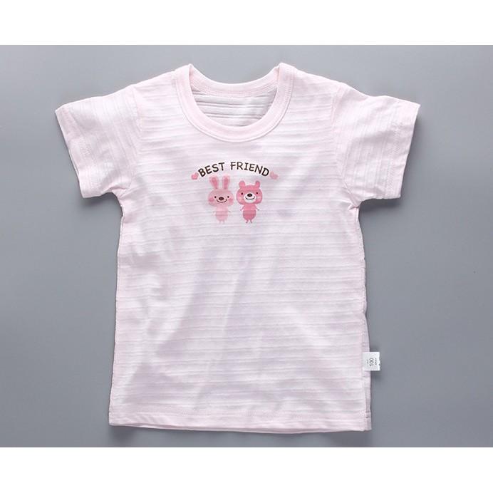 竹節棉短袖上衣 兒童印花短袖 內衣 短袖睡衣-細節圖4