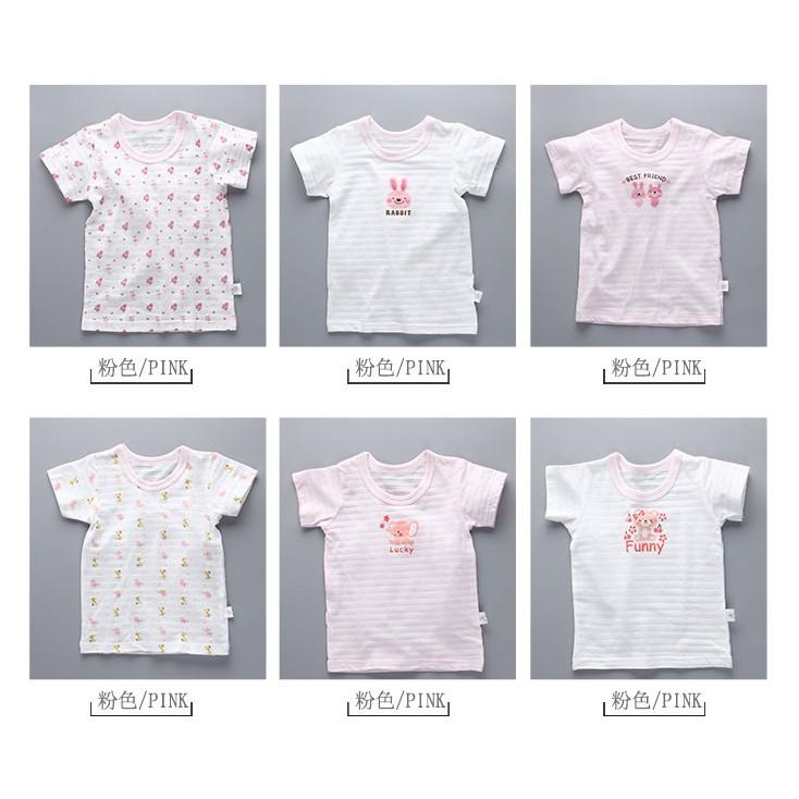 竹節棉短袖上衣 兒童印花短袖 內衣 短袖睡衣-細節圖5