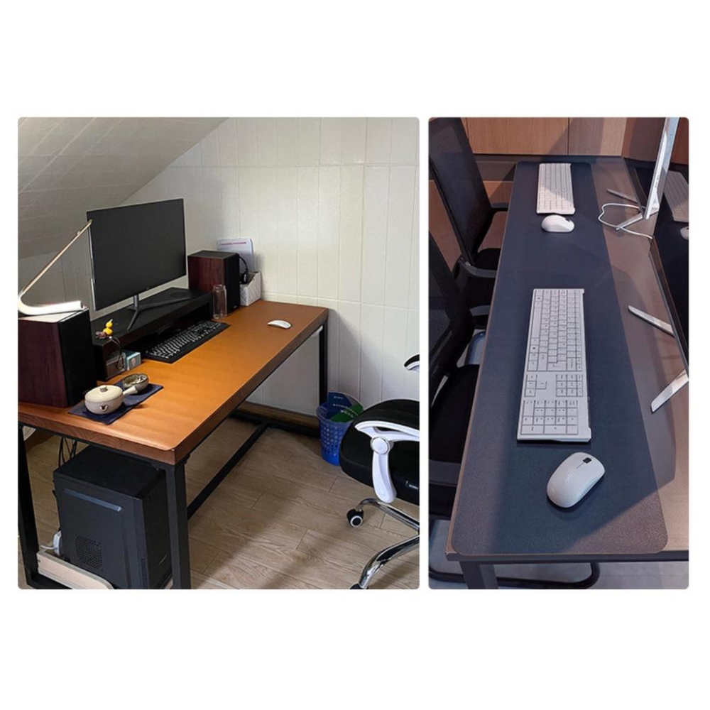 雙色雙面PU皮辦公桌墊 書桌滑鼠墊 多款尺寸 PU餐桌墊 皮革桌墊 加大防水桌墊 電腦桌墊 書桌墊-細節圖2