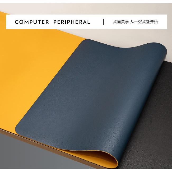 雙色雙面PU皮辦公桌墊 書桌滑鼠墊 多款尺寸 PU餐桌墊 皮革桌墊 加大防水桌墊 電腦桌墊 書桌墊-細節圖6