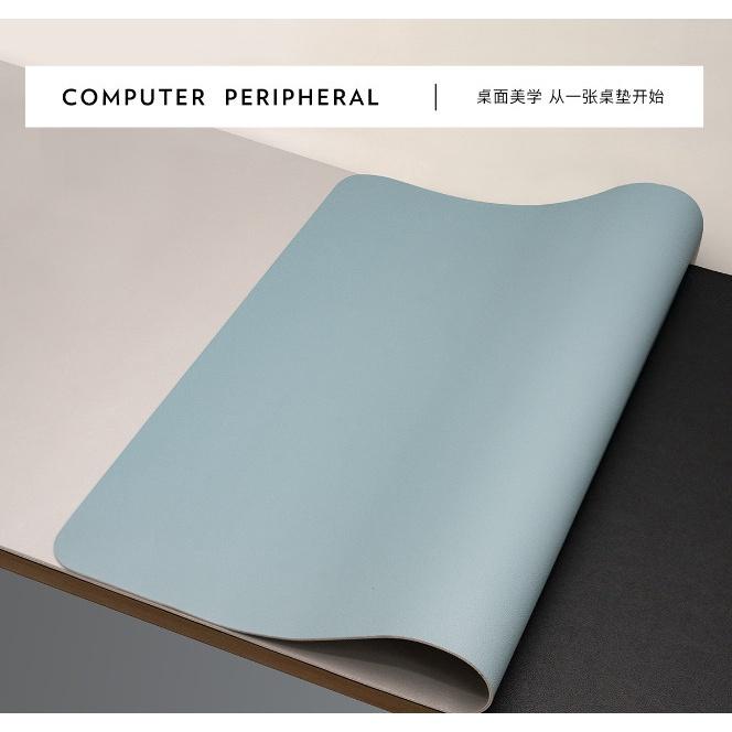 雙色雙面PU皮辦公桌墊 書桌滑鼠墊 多款尺寸 PU餐桌墊 皮革桌墊 加大防水桌墊 電腦桌墊 書桌墊-細節圖7