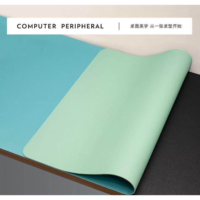 雙色雙面PU皮辦公桌墊 書桌滑鼠墊 多款尺寸 PU餐桌墊 皮革桌墊 加大防水桌墊 電腦桌墊 書桌墊-細節圖8