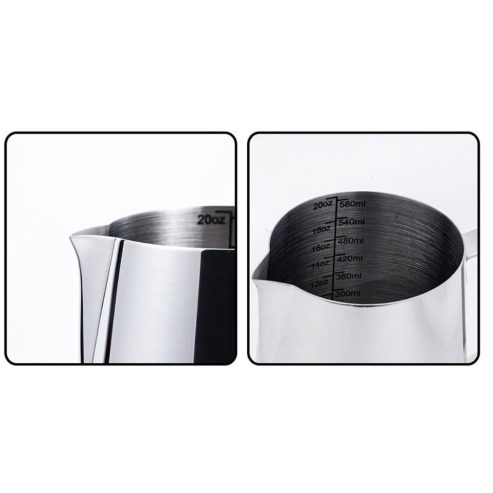 不鏽鋼 咖啡拉花杯 刻度拉花杯 奶泡杯 拉花鋼杯 咖啡器具-細節圖6