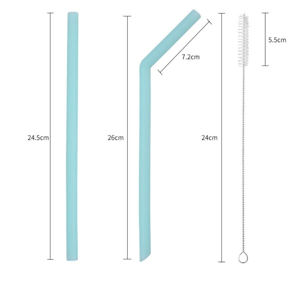 馬卡龍色矽膠吸管環保吸管 可摺疊彩色吸管 重複使用 摺疊吸管-細節圖3
